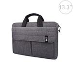 ST08 Handheld Briefcase Carrying Storage Bag without Shoulder Strap for 13.3 inch Laptop(Grey)