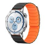 22mm xDfind Magnetic Silicone Watch Band for Huawei Watch GT5 / GT4(Black Orange)