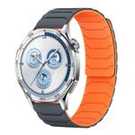 22mm xDfind Magnetic Silicone Watch Band for Huawei Watch GT5 / GT4(Grey Orange)