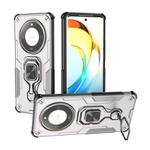 For Honor X50 Metal Kickstand TPU Hybrid PC Phone Case(Grey)
