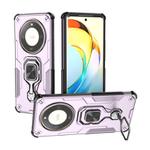 For Honor X50 Metal Kickstand TPU Hybrid PC Phone Case(Purple)