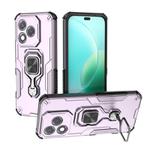 For Honor 400 Lite Global Metal Kickstand TPU Hybrid PC Phone Case(Purple)