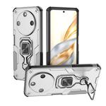 For Honor X60 5G Metal Kickstand TPU Hybrid PC Phone Case(Grey)