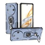 For Honor X60 5G Metal Kickstand TPU Hybrid PC Phone Case(Blue)