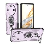 For Honor X60 5G Metal Kickstand TPU Hybrid PC Phone Case(Purple)