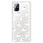 For Samsung Galaxy M51 Shockproof Painted Transparent TPU Protective Case(White Sea Lion)