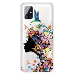 For Samsung Galaxy M51 Shockproof Painted Transparent TPU Protective Case(Flower Girl)