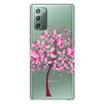 For Samsung Galaxy Note20 Shockproof Painted Transparent TPU Protective Case(Butterfly Tree)