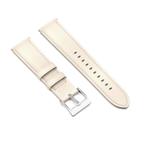 22mm MIJOBS Genuine Leather Watch Band(Beige)