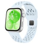 For Huawei Watch Fit 4 Pro / Fit 4 / Fit 3 xDfind Mesh Reverse Buckle Silicone Watch Band(Light Blue)
