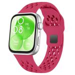 For Huawei Watch Fit 4 Pro / Fit 4 / Fit 3 xDfind Mesh Reverse Buckle Silicone Watch Band(Wine Red)
