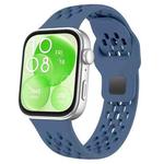 For Huawei Watch Fit 4 Pro / Fit 4 / Fit 3 xDfind Mesh Reverse Buckle Silicone Watch Band(Dark Blue)