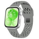 For Huawei Watch Fit 4 Pro / Fit 4 / Fit 3 xDfind Mesh Reverse Buckle Silicone Watch Band(Starlight Grey)