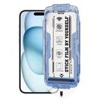 For iPhone 16 / 15 WK WTP-117 Easy Install 6D Curved Ultra-Fine Edge AR Frosted Tempered Glass Film