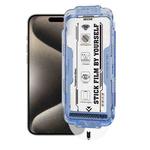 For iPhone 15 Pro WK WTP-117 Easy Install 6D Curved Ultra-Fine Edge AR Frosted Tempered Glass Film