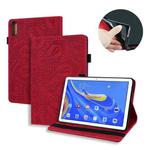 For Huawei MatePad 10.8 Calf Texture Embossed Horizontal Flip Leather Case with Holder & Card Slots & Photo Frame(Red)