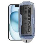 For iPhone 16 / 15 WK WTP-118 Easy Install 6D Curved Ultra-Fine Edge Frosted Privacy Tempered Glass Film