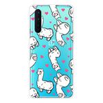 For OnePlus Nord Shockproof Painted Transparent TPU Protective Case(Alpaca)