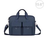 DJ09 Handheld Shoulder Briefcase Sleeve Carrying Storage Bag with Shoulder Strap for 15.6 inch Laptop(Navy Blue)
