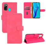 For Ulefone Note 9P Solid Color Skin Feel Magnetic Buckle Horizontal Flip Calf Texture PU Leather Case with Holder & Card Slots & Wallet(Rose Red)