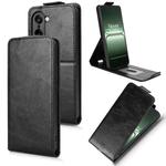 For OnePlus Ace 5 Racing Magnetic Vertical Flip Leather Phone Case with Buckle(Black)
