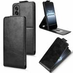 For OnePlus Ace 5 Ultra Magnetic Vertical Flip Leather Phone Case with Buckle(Black)