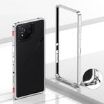 For Asus ROG Phone 8 / 8 Pro Metal Frame Heat Dissipation Phone Case(Silver)
