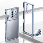 For ZTE nubia RedMagic 8 Pro Metal Frame Heat Dissipation Phone Case with Camera Guard Ring(Blue)