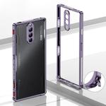 For ZTE nubia RedMagic 8 Pro Metal Frame Heat Dissipation Phone Case with Camera Guard Ring(Purple)