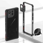 For Asus ROG Phone 9 / 9 Pro Metal Frame Heat Dissipation Phone Case with Camera Guard Ring(Black)