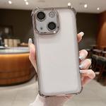 For iPhone 14 Electroplating Space TPU Four-corner Shockproof Phone Case with Lens Film(Titanium Gold)