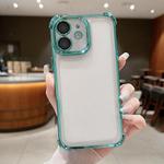 For iPhone 11 Electroplating Space TPU Four-corner Shockproof Phone Case with Lens Film(Green)