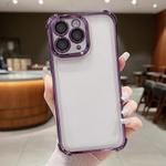 For iPhone 11 Pro Electroplating Space TPU Four-corner Shockproof Phone Case with Lens Film(Purple)