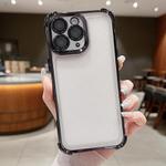 For iPhone 11 Pro Electroplating Space TPU Four-corner Shockproof Phone Case with Lens Film(Black)