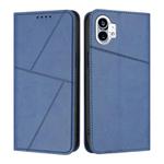 For Nothing Phone 1 Strong Magnetic Frosted Flip Leather Phone Case(Royal Blue)