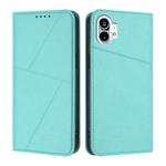 For Nothing Phone 1 Strong Magnetic Frosted Flip Leather Phone Case(Light Blue)