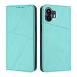 For Nothing Phone 2 Strong Magnetic Frosted Flip Leather Phone Case(Light Blue)