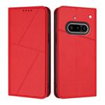 For Nothing Phone 3a Strong Magnetic Frosted Flip Leather Phone Case(Red)