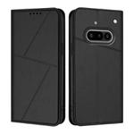 For Nothing Phone 3a Strong Magnetic Frosted Flip Leather Phone Case(Black)