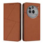 For Nothing Phone 3a Pro Strong Magnetic Frosted Flip Leather Phone Case(Coffee Color)