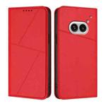 For Nothing Phone 2a Strong Magnetic Frosted Flip Leather Phone Case(Red)