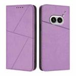 For Nothing Phone 2a Strong Magnetic Frosted Flip Leather Phone Case(Light Purple)