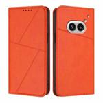 For Nothing Phone 2a Strong Magnetic Frosted Flip Leather Phone Case(Orange)