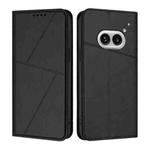 For Nothing Phone 2a Strong Magnetic Frosted Flip Leather Phone Case(Black)