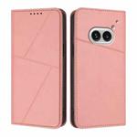 For Nothing Phone 2a Strong Magnetic Frosted Flip Leather Phone Case(Pink)