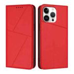 For iPhone 16 Pro Max Strong Magnetic Frosted Flip Leather Phone Case(Red)
