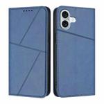 For iPhone 16 Plus Strong Magnetic Frosted Flip Leather Phone Case(Royal Blue)