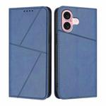 For iPhone 16 Strong Magnetic Frosted Flip Leather Phone Case(Royal Blue)