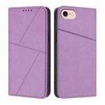 For iPhone 16e Strong Magnetic Frosted Flip Leather Phone Case(Light Purple)