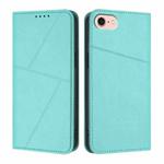 For iPhone 16e Strong Magnetic Frosted Flip Leather Phone Case(Light Blue)